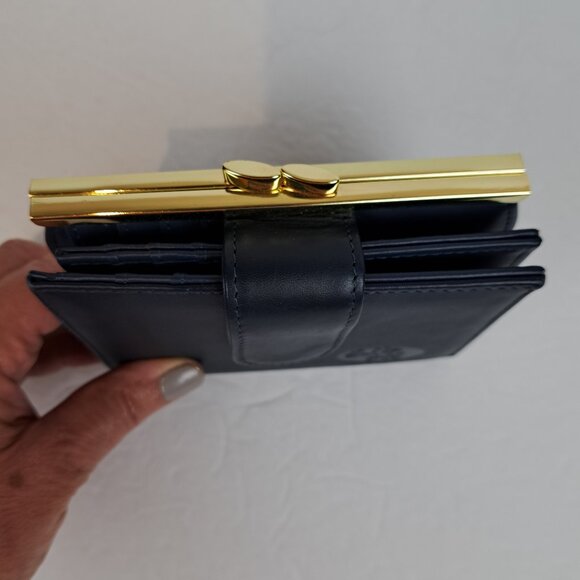Buxton Heiress Double Cardex Bifold Wallet Navy Blue - Picture 3 of 15